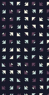 Çoklu üçgenden yapılmış ok şekilli dikey vektör şablonu. Düz arkaplan ile üretken sanat  