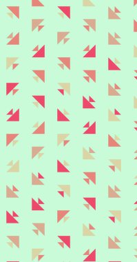 Çoklu üçgenden yapılmış ok şekilli dikey vektör şablonu. Düz arkaplan ile üretken sanat  