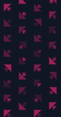 Birden fazla üçgenden oluşan çok amaçlı dikey vektör şablonu. Düz arkaplan ile üretken sanat 