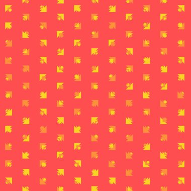 Kare vektör şablonu ve birden fazla üçgenden yapılmış ok figürleri. Düz arkaplan ile üretken sanat  