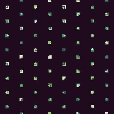 Kare vektör şablonu ve birden fazla üçgenden yapılmış ok figürleri. Düz arkaplan ile üretken sanat  