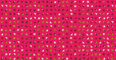 Çoklu üçgenden yapılmış ok şekilli yatay vektör şablonu. Düz arkaplan ile üretken sanat  