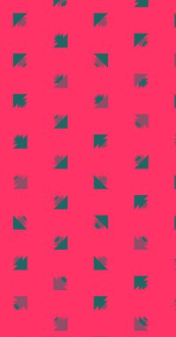 Birden fazla üçgenden oluşan uzun dikey vektör şablonu. Düz arkaplan ile üretken sanat 