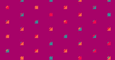 Çoklu üçgenden yapılmış ok şekilli yatay vektör şablonu. Düz arkaplan ile üretken sanat  