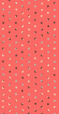 Birden fazla üçgenden oluşan uzun dikey vektör şablonu. Düz arkaplan ile üretken sanat 