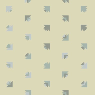 Soyut üçgenlerden oluşan kare vektör şablonu. Düz arkaplanda üretken sanat