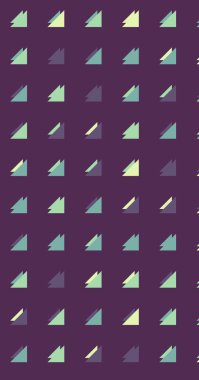 Çoklu üçgenden yapılmış ok şekilli dikey vektör şablonu. Düz arkaplan ile üretken sanat  