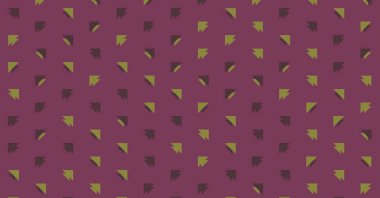 Üçgenlerden oluşan soyut şekillerle yatay vektör şablonu. Düz arkaplanda üretken sanat