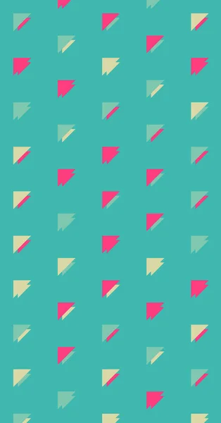 Длинный Вертикальный Векторный Шаблон Абстрактными Фигурами Красочных Треугольников Генеративное Искусство — стоковый вектор