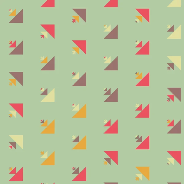 Квадратный Векторный Шаблон Абстрактными Фигурами Треугольников Генеративное Искусство Простом Фоне — стоковый вектор
