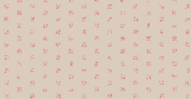 Noktalardan oluşan soyut şekillerle yatay vektör şablonu. Renkli arka plana sahip üretken sanat  