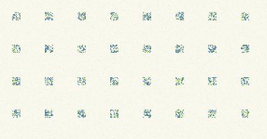 soyut renkli yarım tonlu noktalar üretken sanat arkaplan çizimleri