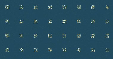 soyut renkli yarım tonlu noktalar üretken sanat arkaplan çizimleri