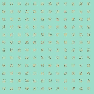 soyut renkli yarım tonlu noktalar üretken sanat arkaplan çizimleri