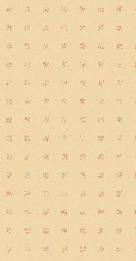 soyut renkli yarım tonlu noktalar üretken sanat arkaplan çizimleri