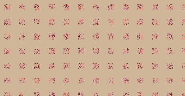 Soyut Renk Yarım Tonlama Noktaları üretken sanat arkaplanı çizimi