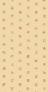 Noktalardan oluşan uzun dikey vektör şablonu. Renkli arka plana sahip üretken sanat 