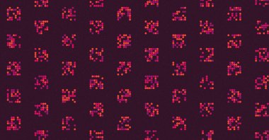 soyut renkli yarım tonlu noktalar üretken sanat arkaplan çizimleri