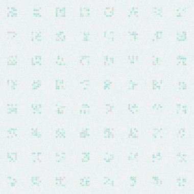 soyut renkli yarım tonlu noktalar üretken sanat arkaplan çizimleri