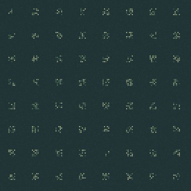 Soyut Renk Yarım Tonlama Noktaları üretken sanat arkaplanı çizimi