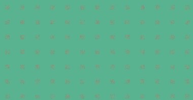 Noktalardan oluşan uzun yatay vektör şablonu. Renkli arka plana sahip üretken sanat 