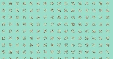 Soyut Renk Yarım Tonlama Noktaları üretken sanat arkaplanı çizimi