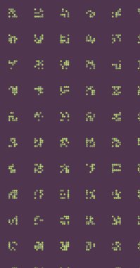 Soyut Renk Yarım Tonlama Noktaları üretken sanat arkaplanı çizimi