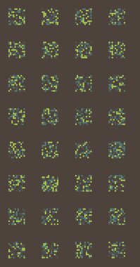 Soyut Renk Yarım Tonlama Noktaları üretken sanat arkaplanı çizimi