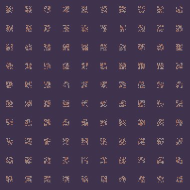 Soyut Renk Yarım Tonlama Noktaları üretken sanat arkaplanı çizimi