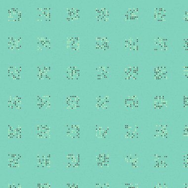 Soyut Renk Yarım Tonlama Noktaları üretken sanat arkaplanı çizimi