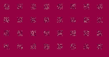 Soyut Renk Yarım Tonlama Noktaları üretken sanat arkaplanı çizimi