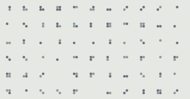 Noktalardan oluşan soyut şekillerle yatay vektör şablonu. Renkli arka plana sahip üretken sanat  