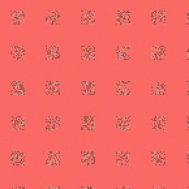 Soyut Renk Yarım Tonlama Noktaları üretken sanat arkaplanı çizimi