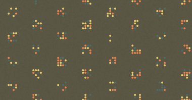 Soyut Renk Yarım Tonlama Noktaları üretken sanat arkaplanı çizimi