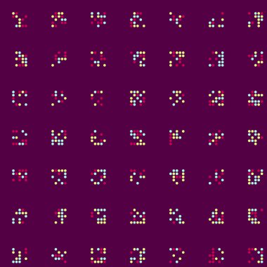 Soyut Renk Yarım Tonlama Noktaları üretken sanat arkaplanı çizimi