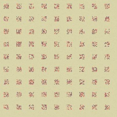 Soyut Renk Yarım Tonlama Noktaları üretken sanat arkaplanı çizimi