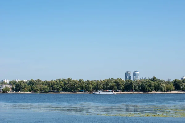 Ucrânia Kiev Setembro 2020 Vista Para Ilhas Parque Gidropark Temporada — Fotografia de Stock