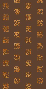 soyut renkli yarım tonlu noktalar üretken sanat arkaplan çizimleri