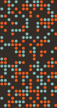 soyut renkli yarım tonlu noktalar üretken sanat arkaplan çizimleri