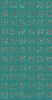 soyut renkli yarım tonlu noktalar üretken sanat arkaplan çizimleri