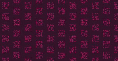 soyut renkli yarım tonlu noktalar üretken sanat arkaplan çizimleri