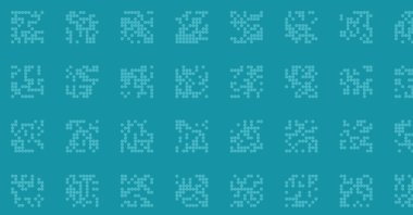 soyut renkli yarım tonlu noktalar üretken sanat arkaplan çizimleri