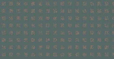 soyut renkli yarım tonlu noktalar üretken sanat arkaplan çizimleri