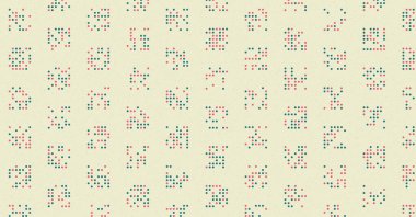 soyut renkli yarım tonlu noktalar üretken sanat arkaplan çizimleri