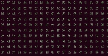 Soyut Renk Yarım Tonlama Noktaları üretken sanat arkaplanı çizimi