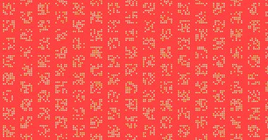 Soyut Renk Yarım Tonlama Noktaları üretken sanat arkaplanı çizimi