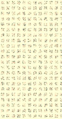 Soyut Renk Yarım Tonlama Noktaları üretken sanat arkaplanı çizimi