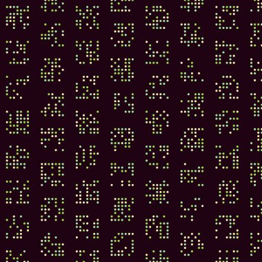 Soyut Renk Yarım Tonlama Noktaları üretken sanat arkaplanı çizimi