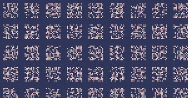 soyut renkli yarım tonlu noktalar üretken sanat arkaplan çizimleri