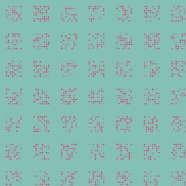 soyut renkli yarım tonlu noktalar üretken sanat arkaplan çizimleri